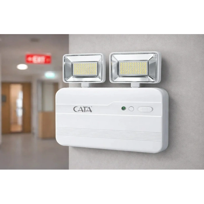 CATA 2x5 Watt Nil Acil Aydınlatma Şarjlı Armatür Işıldak 2 Kademe 6400k 220 Volt IP20