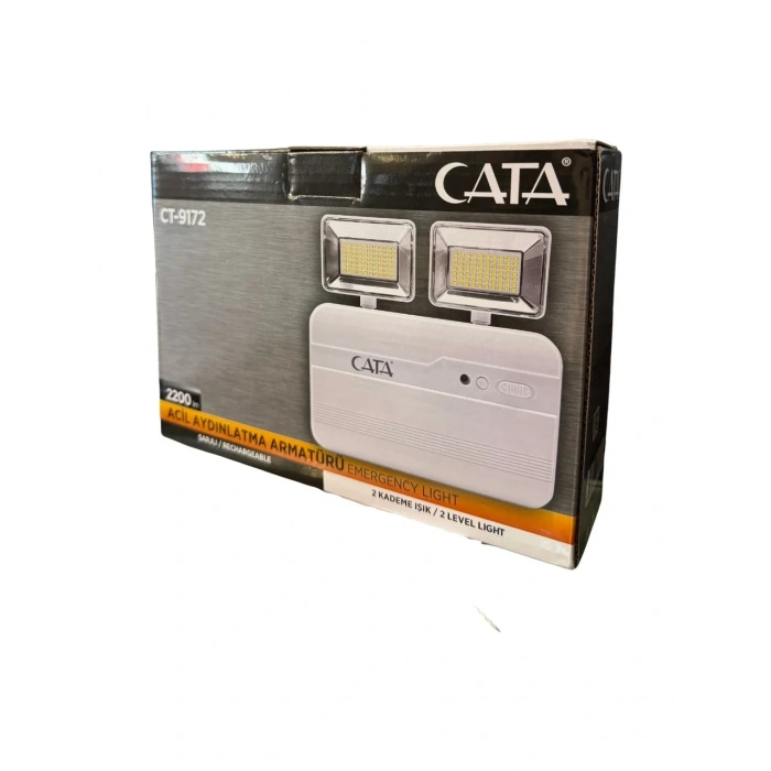 CATA 2x5 Watt Nil Acil Aydınlatma Şarjlı Armatür Işıldak 2 Kademe 6400k 220 Volt IP20