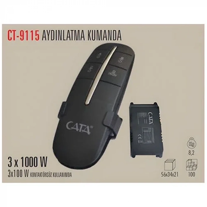 CATA 3 Çıkışlı Avize Aydınlatma Kumandası 3x1000w 3lü Wireless Kontrol IP20 220 Volt