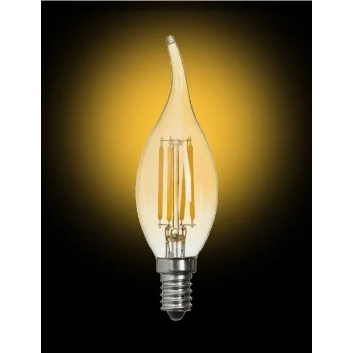 CATA 4w Rustik Led E-14 Ampul Amber Kıvrık Buji Lİnce Duy 220v 320lm