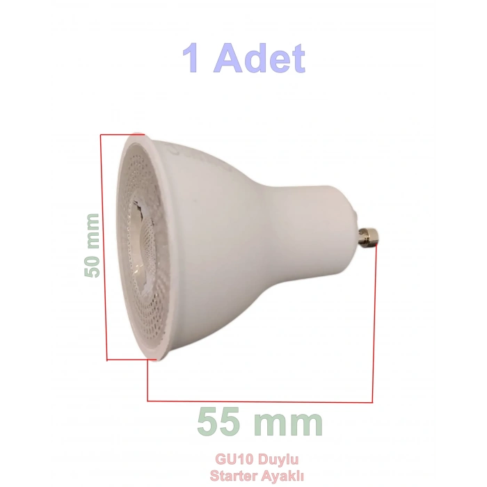 CATA 9w GÜNIŞIĞI GU10 Duylu Çanak Led Spot Ampul 3000k (Starter Duylu) 220 Volt 9 Watt