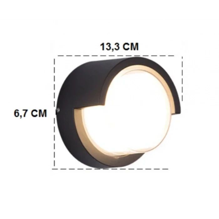 CATA Bora 7w SARI Işık 3200k Led Duvar ve Bahçe Aplik Dış Mekan IP54 7 Watt 220 Volt (Günışığı)