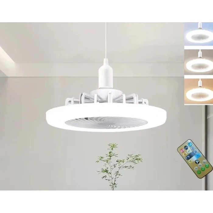 CATA Poyraz Fan 42w Ledli E-27 Duy a Takılabilen Kumandalı Vantilatör (Gizli Pervane)