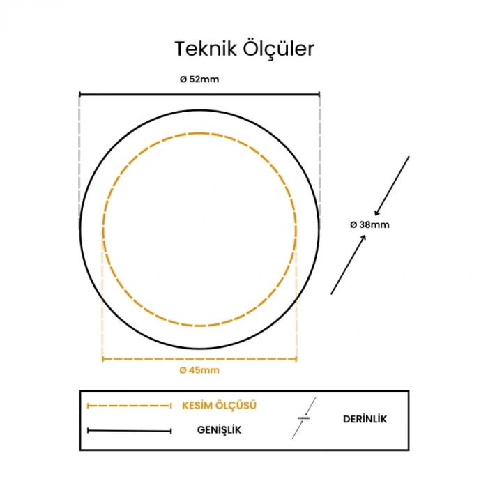 CATA UFO YILDIZ 1.5w SATEN SPOT BEYAZ