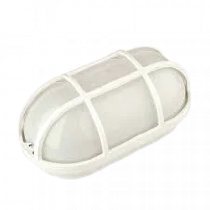 ÇETSAN ZİYA-4 BEYAZ OVAL KAFESLİ GLOP ARMATÜR E-27