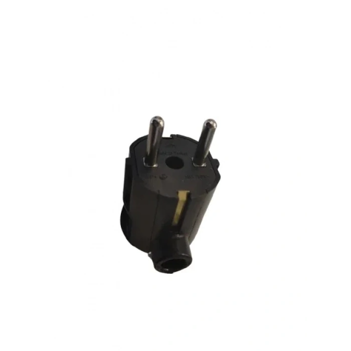 DEPA Erkek Fiş SİYAH Erkek L Tip Topraklı Fiş Plastik 220 Volt