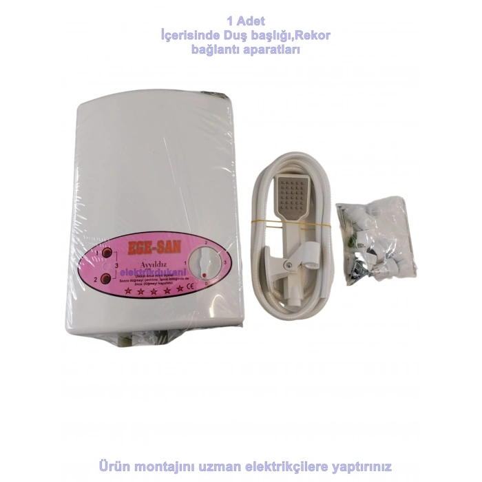 EGESAN Ayyıldız Ani Banyo Su Isıtıcı Şofben 7500w 220v Volt