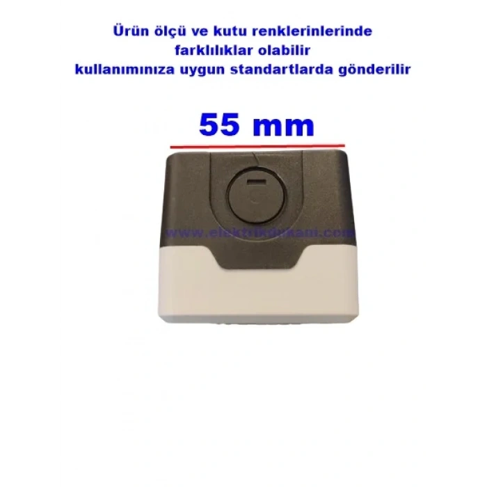 EMAS 1li Boş Buton Kutusu Sarı/Gri (Etanj Tekli Buton Kutusu)