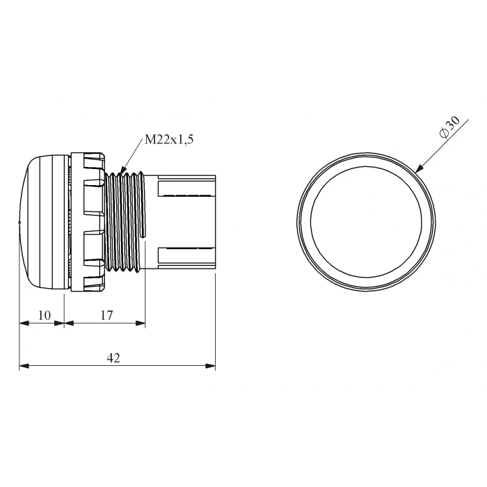EMAS SİNYAL LAMBASI SARI 22MM 220V KORUMALI