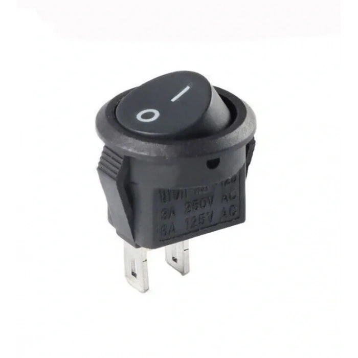 ENDER 0-1 Yuvarlak Işıksız Anahtar 21mm SİYAH