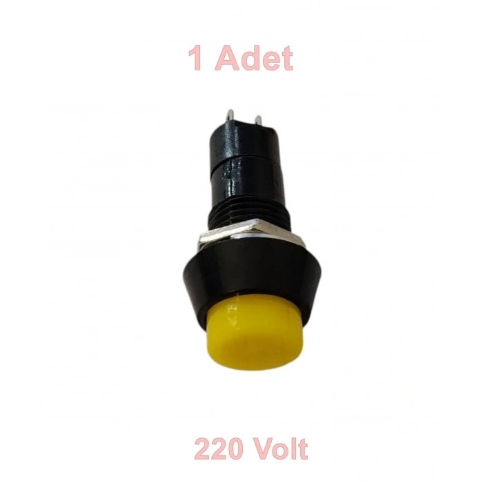 ENDER 12mm SARI Yuvarlak Kalıcı Çıt Çıt Buton Anahtar
