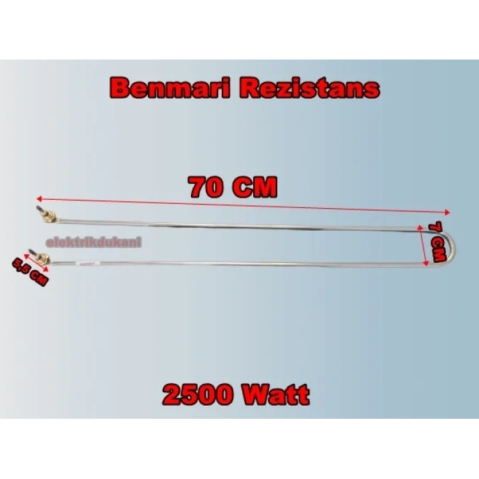 ENDER Benmari 70cm 2500w Rekorlu Kıvrık Rezistans 220v 8.5? Cr-Ni