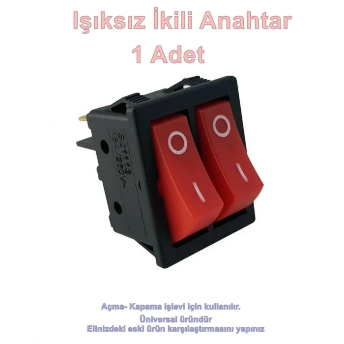 ENDER İkili Işıksız Anahtar Köprülü 16A 220 Volt IP44 (16 Amper Yüksek Kaliteli )