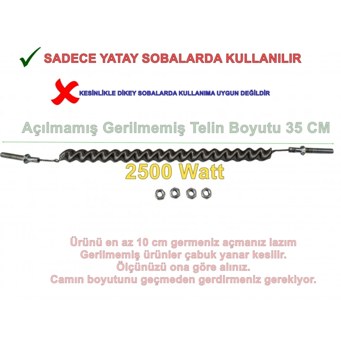 ENDER İnfrared Soba Rezistansı Teli Spirali 2500W (Piyasa Ufo Rezistansı)