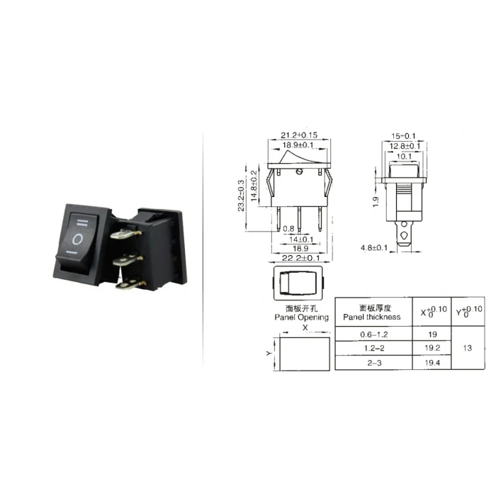ENDER Mini 1-0-2 Işıksız Anahtar Sabit İki Konumlu