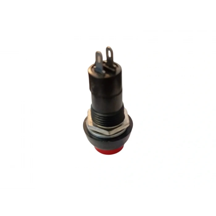 ENDER Plastik KIRMIZI Yuvarlak Yaylı Buton Anahtar 12mm