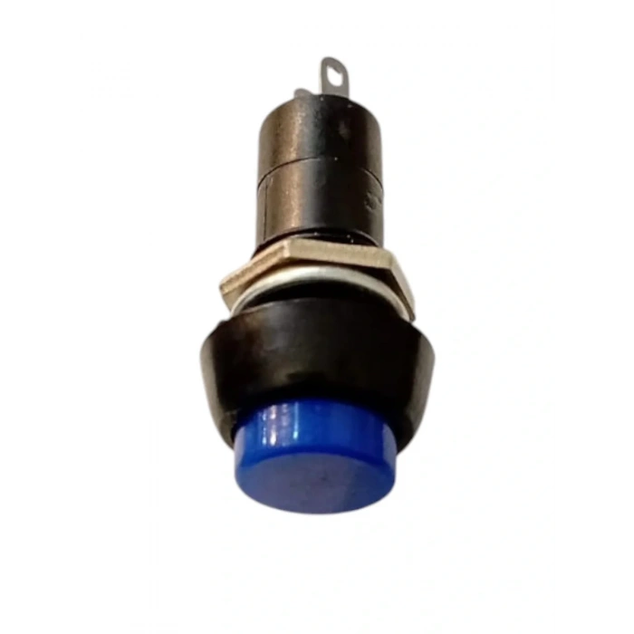 ENDER Plastik MAVİ Yuvarlak Yaylı Buton Anahtar 12mm