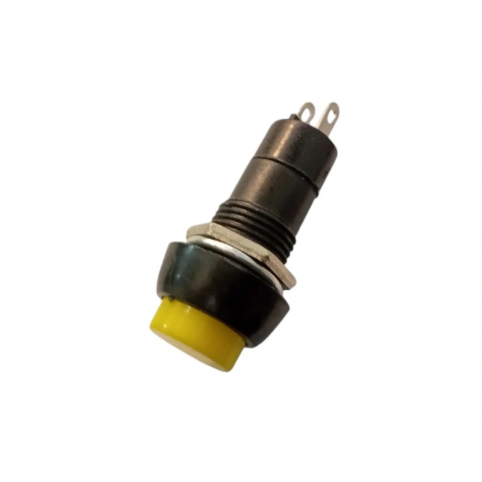 ENDER Plastik SARI Yuvarlak Yaylı Buton Anahtar 12mm