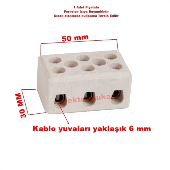 ENDER Porselen Klemens No:3 3Lü 6-10mm