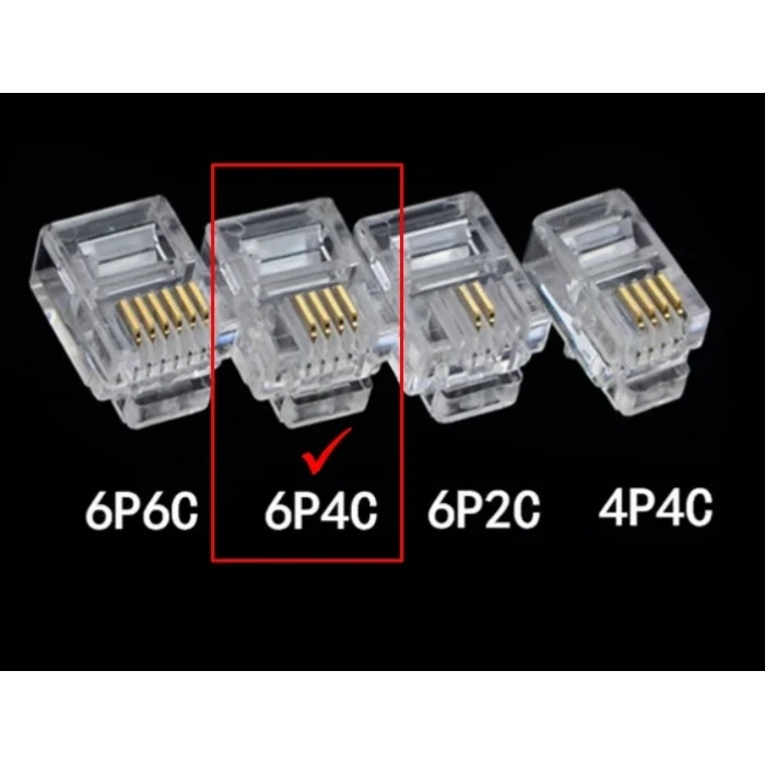 ENDER RJ11 Telefon Jakı Plug 6P 4C  (Altı Pin Dört Kontak)