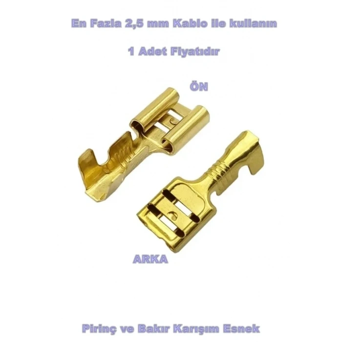 ENDER Sarı Orta Geçmeli Dişi Jak Terminal 6.3mm