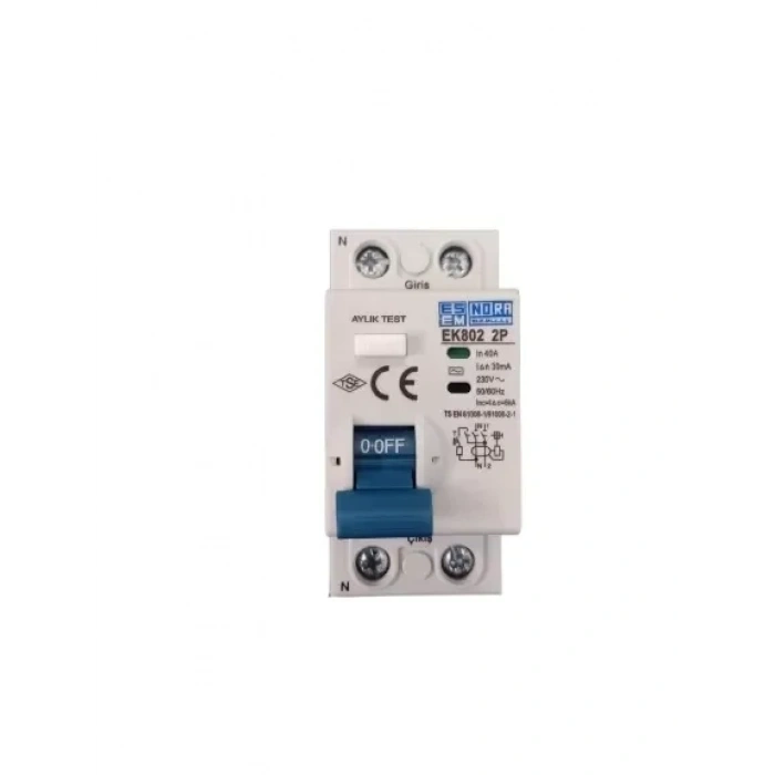 ESEM NORA 1X40A  30MA KAÇAK AKIM RÖLESİ