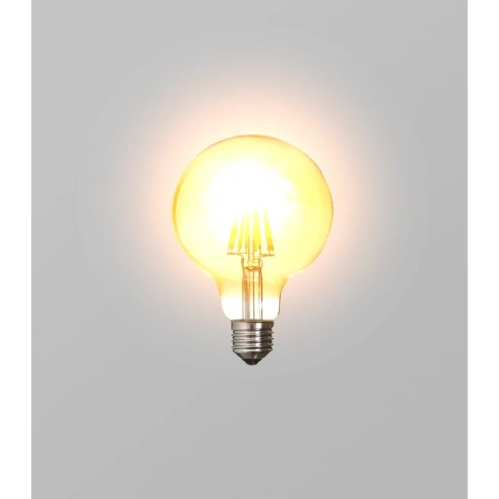 GECEM G95 AMBER 6w E-27 Fılament Rustik Led Ampul 2700K (BALON) 660lm