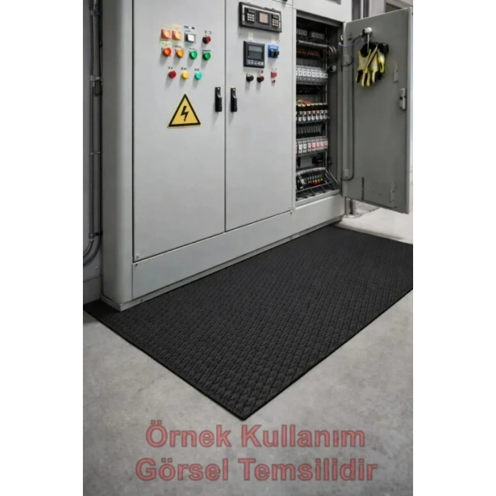 GENEL 1000v 2. Kalite Elektrik İzole Halı 1kv 100x100cm 1Mt Kare Siyah Kalınlık 1.5mm