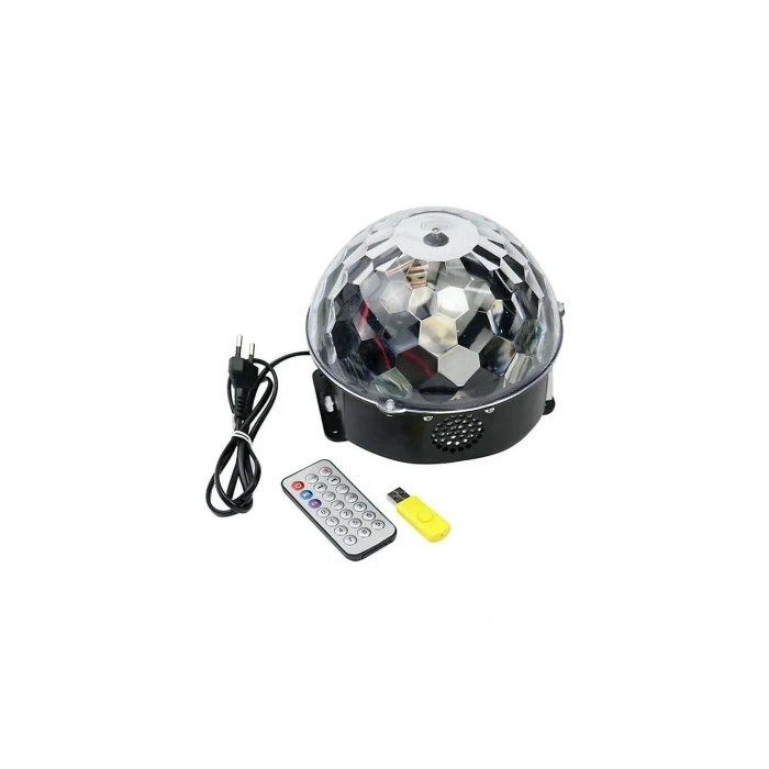 GENEL 360? Derece Çok Renkli Led Parti Küre Disko Topu Bluetooth + USB