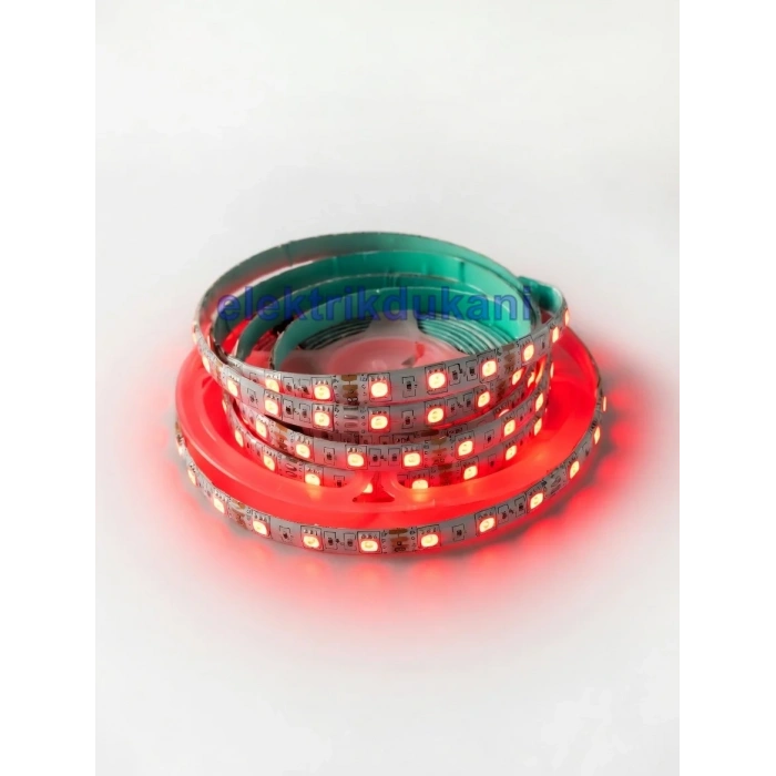 GLOBAL K2 RGB Dış Mekan Şerit Led 10 Çipli 1mt 12V Dc IP44 (60 led/1mt 12 Volt)