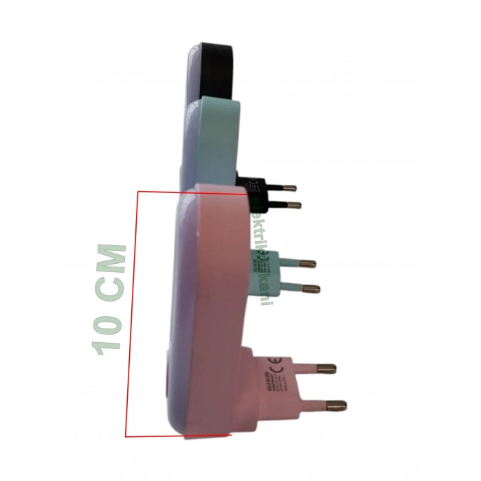 GOLDSILVER Üç Renk Işık Işık 1 Watt Anahtarlı Ledli Gece Lambası 220v 1w