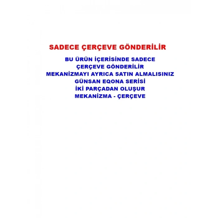 GÜNSAN EQONA SİYAH ÜÇLÜ ÇERÇEVE