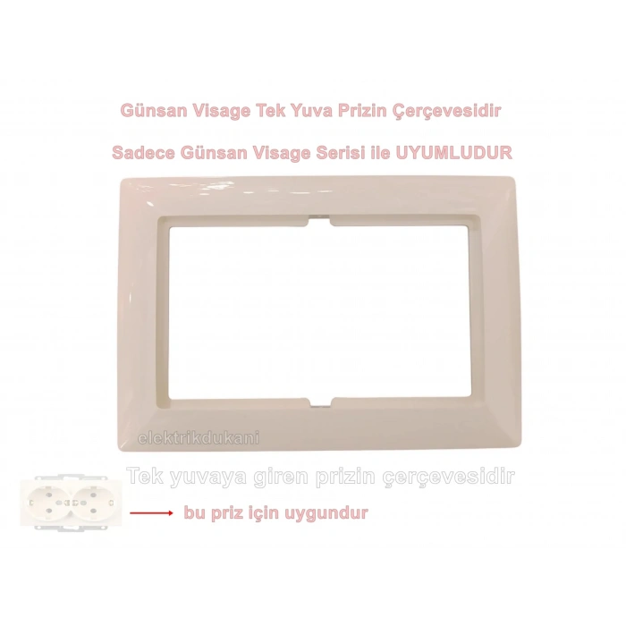 GÜNSAN VİSAGE KREM SIVA ALTI İKİLİ ÇERÇEVE