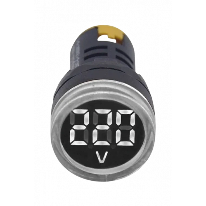 GWEST 24v-550v Voltmetreli BEYAZ (şeffaf) Sinyal Lambası 220v Göstergeli 22mm