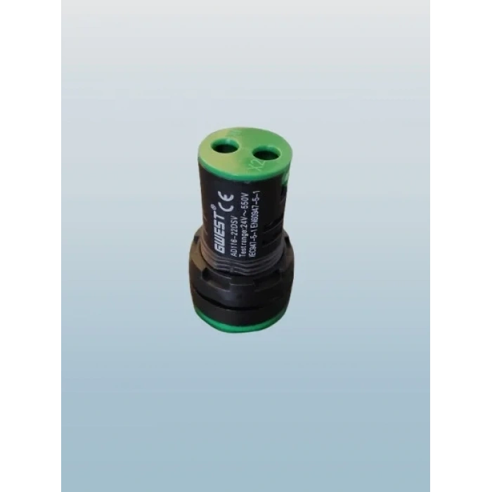 GWEST 24v-550v Voltmetreli YEŞİL Sinyal Lambası 220v Göstergeli 22mm