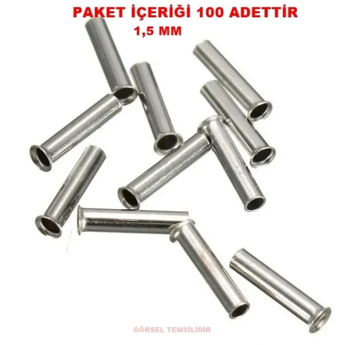 GWEST İzolesiz Kablo Yüksüğü 1.5mm e 10mm  (1000 Li Pk.)