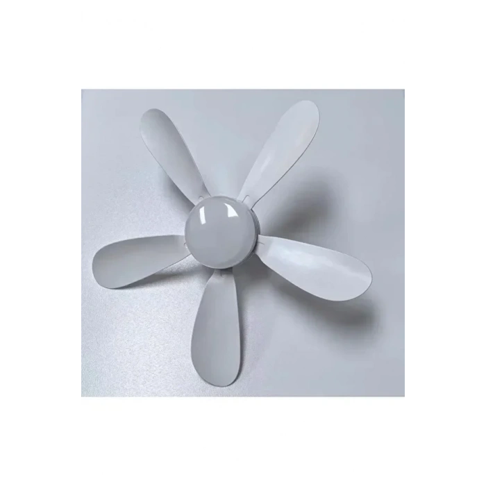 HELIOS Tavan Vantilatörü 36w Beyaz / Günışığı Ledli E-27 Duy a Takılabilen 5 Kanatlı Kumandalı Vantilatör 80-265v