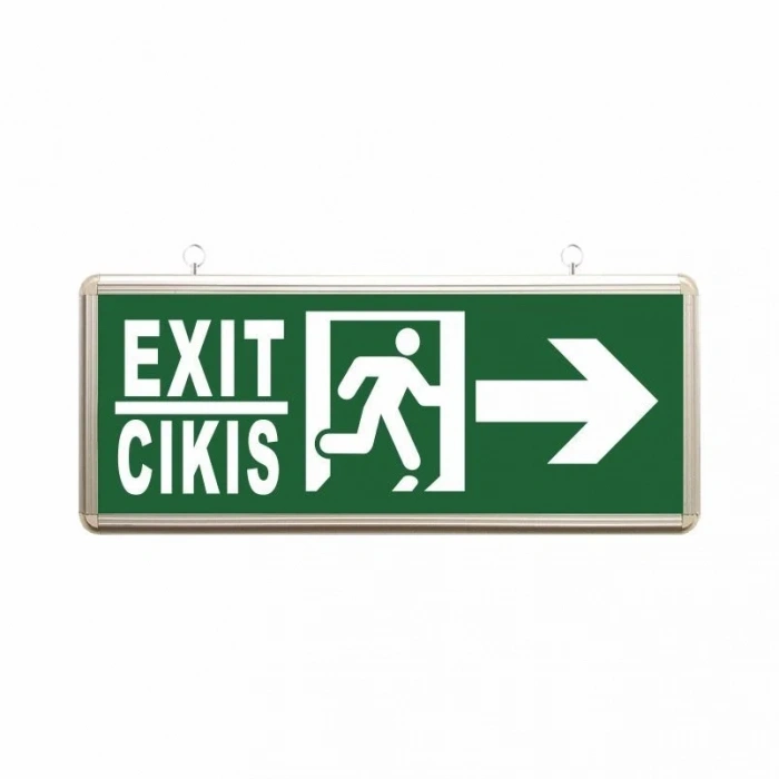 HLİTE Exıt Çıkış Sağa - Sola Ok İşaretli Şarjlı Yönlendirme Armatürü Levhası 3w 220v IP20