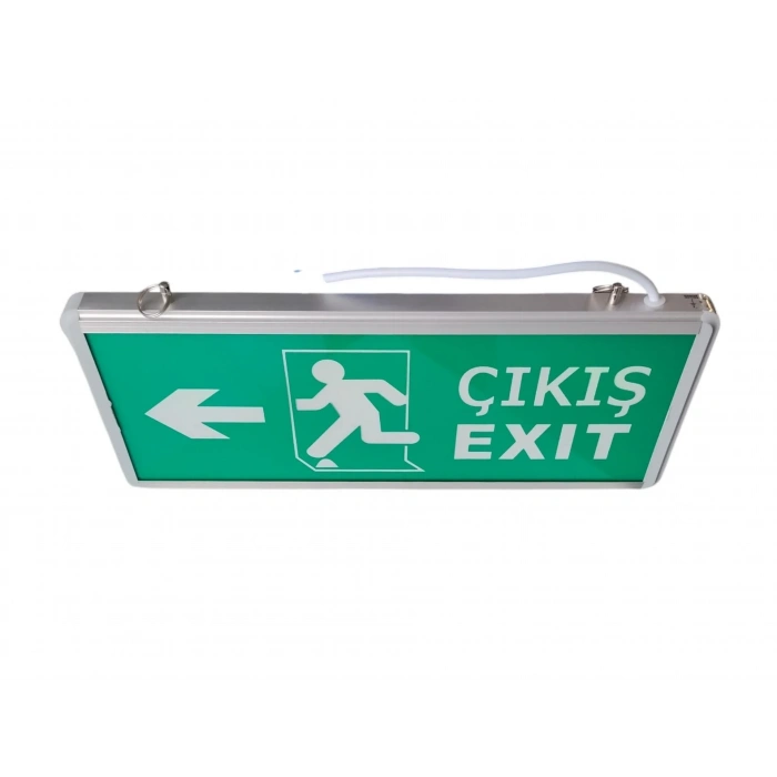 HLİTE Exıt Çıkış Sağa - Sola Ok İşaretli Şarjlı Yönlendirme Armatürü Levhası 3w 220v IP20