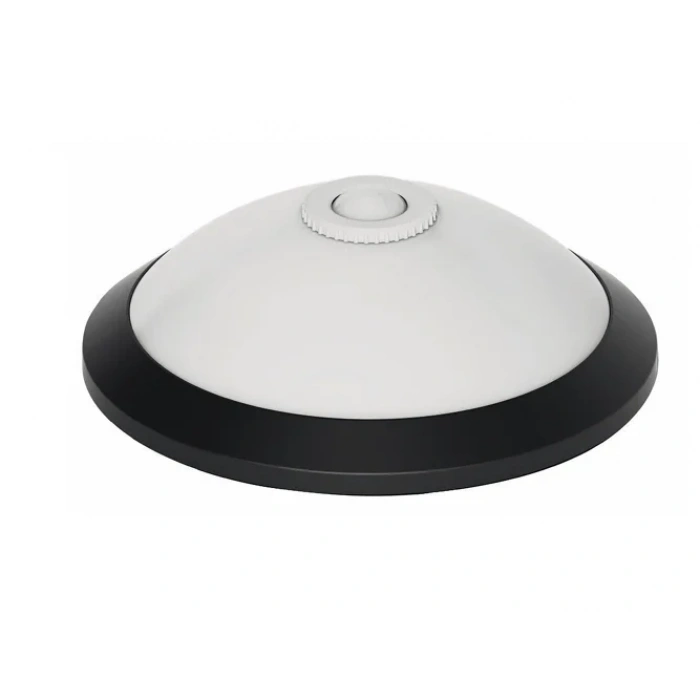 HOROZ E-27x2 SİYAH Duylu Sensörlü Tavan Glop IP20 220 Volt (360 Derece Plastik Kasa 2 Adet Ampul Takılır)