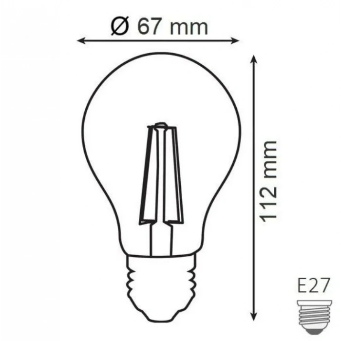 HOROZ Filament Globe-12 GÜNIŞIĞI 12w Rustik Led Ampul E-27 2700k 12 Watt 220 Volt
