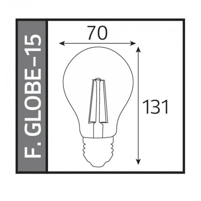HOROZ Filament Globe-15 BEYAZ 15w Rustik Led Ampul E-27 6400k 15 Watt 220 Volt