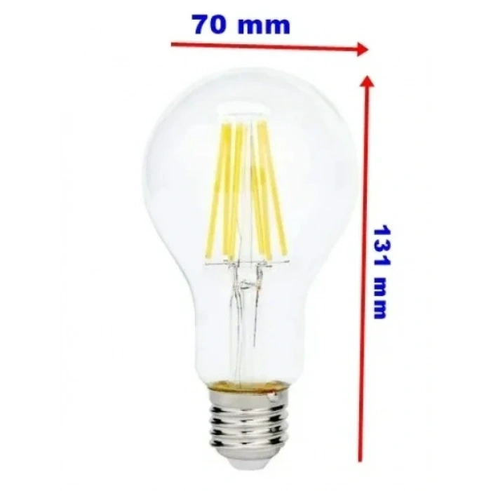 HOROZ Filament Globe-15 BEYAZ 15w Rustik Led Ampul E-27 6400k 15 Watt 220 Volt