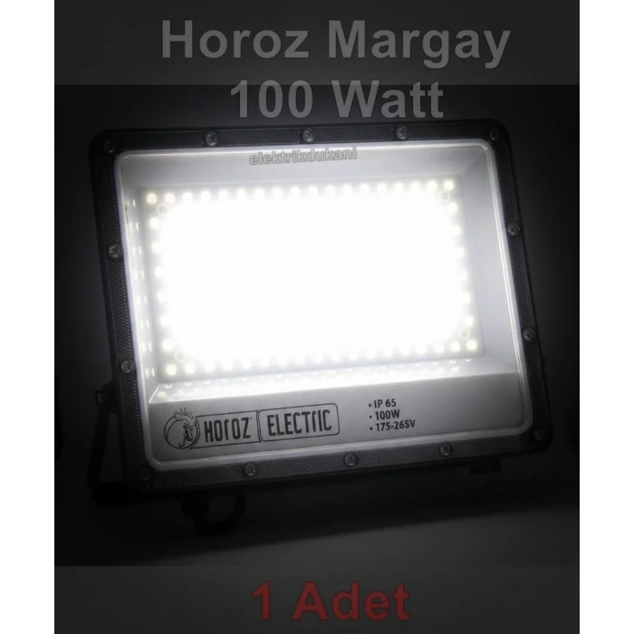 HOROZ Margay-100 100w BEYAZ Led Projektör SMD 6400k IP65 10.000lm (100 Watt 220 Volt)
