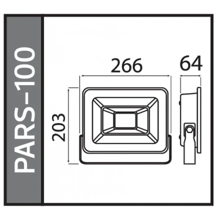 HOROZ Pars-100 100w BEYAZ Led Projektör SMD 6400k IP65