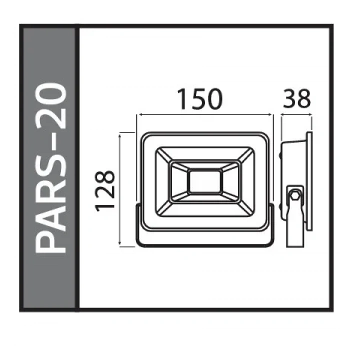 HOROZ PARS-20 20w BEYAZ Led Projektör SMD 6400k IP65