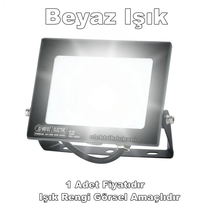 HOROZ Pars-30 30w BEYAZ 6400k Led Projektör SMD Beyaz Işık IP65 (30 Watt 220 Volt)