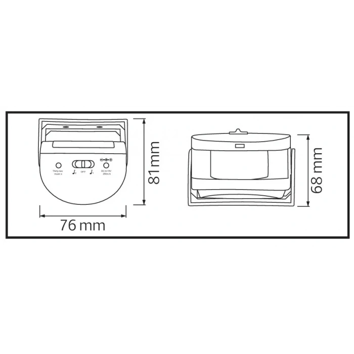 HOROZ Play Kablosuz Pır Kapı Zili Kapı Dedektörü 4.5v Dc IP20 3 Adet AAA Pil İle Çalışır