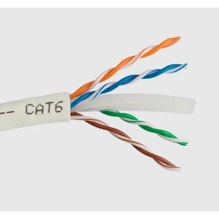 HÜNKA CAT-6 Bilgisayar Ağ Kablosu U/UTP 24AWG Kablo (Bakır Makara 500mt)