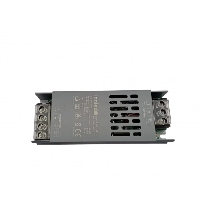 İNOLED Süper Slim 12v 16.6A Dc Şerit Led Trafosu 200w IP20 (12 Volt 16 Amper 16mt ye Kadar Kullanım İçin Uygundur)